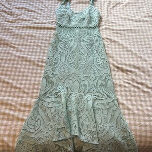 Lulu’s Mint Lace Midi Dress